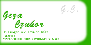 geza czukor business card